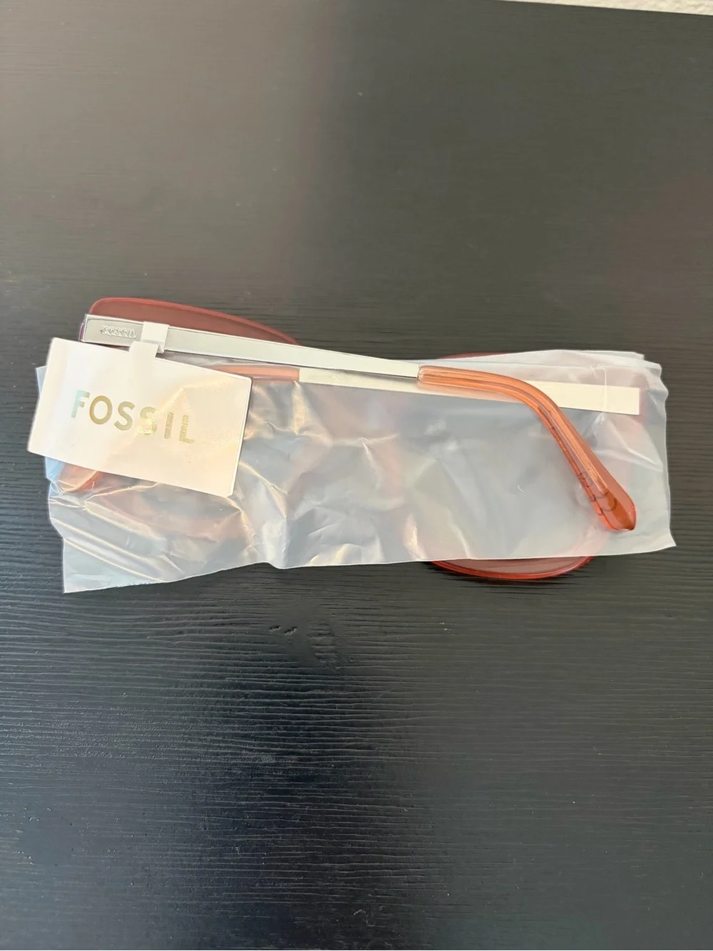 Fossil Women's Square Rectangle Sunglasses in Crystal Rose